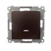 Simon 54 Przycisk Pojedynczy Zwierny Z Podświetleniem Brąz Mat Dp1al.01/46