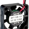 DC axial fan, 5 V, 15 x 15 x 4.5 mm, 0.72 m³/h, 12 dB, slide bearing, SEPA MF15B05