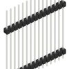 Pin header, 15 pole, pitch 2.54 mm, straight, black, SL1331015Z