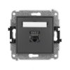 ICON Mechanizm gniazda komputerowego pojedynczego 1xRJ45, kat. 7, ekranowane, 8-stykowy grafitowy mat 28IGK-9