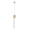 Lampa Wisząca Solo Sawn White / Patinated Wood 1X Mini Gu10 Mlp7475 Milagro