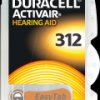 174748 Hearing aid battery, zinc-air, 7.90 x 3.60 mm, Aid 312, pack of