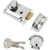 Yale Locks P77 Traditional Nightlatch 60mm Backset Chrome Finish Visi