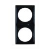OUTLET FRAME 2-GANG VT/HZ GLOSS BLK