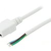 Kabel: 3X1,5Mm2, Iec C19 Żeński, Dł: 1,5M, 16A Lt-549 H05vv-F 3X1.5 Wht 1.5M...