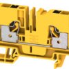 Through terminal block, push-in connection, 6.0 mm², 41 A, 8 kV, black/yellow, 2881480000