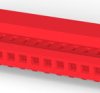 Socket header, 20 pole, pitch 2.54 mm, straight, red, 5-640440-0