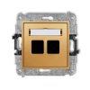 MINI Gniazdo multimedialne podwójne bez modułu (standard Keystone) złoty 29MGM-2P KARLIK