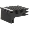 Extruded heatsink, (L x W x H) 75 x 52.3 x 28 mm, 6.5 to 1.4 K/W, black anodized, SK 487 75,0 SA