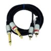 Kabel Audio 2Xwt.Jack 6,3 Mono/2Xwt.Rca Mk50 10M