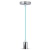 VT-7338 Lampa wisząca oprawka chrom + przewód jasny niebieski 3787 V-TAC