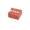 PRZEŁĄCZNIK DIP SWITCH 4 TORY CZERWONY ON-OFF