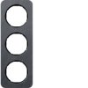 BERKER R.1 Ramka 3 potrójna łupek/czarny 10132384 HAGER