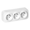 Gniazdo potrójne ToDo 2P+Z IP20, 16A, 230V AC, biały,OR-OE-7209/W