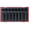 Teng TT9116 Regular/Deep Impact Socket Set, 16 Piece- 1/2in Drive