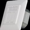 1622-02VSW Flush-mounted box, Cat.6a, 2-port, shielded, vertical, signal wh