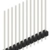 Pin header, 12 pole, pitch 2.54 mm, straight, black, 10048996