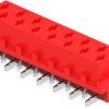 Socket header, 14 pole, pitch 1.27 mm, straight, red, 8-188275-4