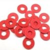 10 pcs M3x8x1mm Insulating Pressboard Washer - Red