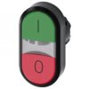 Przycisk podwójny podświetlany 22mm tworzywo zielony /I/ czerwony /O/ przyciski płaskie SIRIUS ACT 3SU1001-3AB42-0AK0