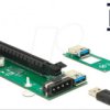41428 Delock Riser Card M.2 key B+M > PCIe x16, 30 cm