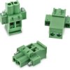 Socket header, 3 pole, pitch 5 mm, straight, green, 691345710003
