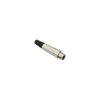 Gniazdo mikrofonowe XLR 3-pin na kabel metal. / WTY0044