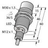 Turck Czujnik indukcyjny nie podtynkowy PNP, Zamykający NI30U-EM30WD-AP6X