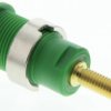 Gniazdo bananowe Żeński Połączenie lutowane typ Gniazdo bananowe Zielony 32A Staubli rozmiar 4 mm