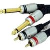Vitalco Mk50 Kabel Audio 2X Jack 6,3Mm Mono (Wtyk) / 2X Rca Cinch (Wtyk) 3M