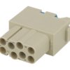 Gniazdo; Han EE; 09140082733; 8 torów; poliwęglan; proste; zaciskany; 16A; 400V; szary; 0,5÷2,5mm2; Harting; RoHS