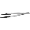 ESD plastic tweezers, uninsulated, antimagnetic, PVDF, 130 mm, 2ASVR.SA.1