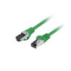 Patchcord kat.8.1 S/FTP LSZH CU 0.25M zielony Fluke Passed Lanberg
