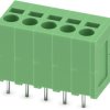 PCB terminal, 5 pole, pitch 5 mm, AWG 24-12, 24 A, spring-clamp connection, green, 1991121