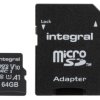 MicroSD, 64 GB MicroSDXC, Integral Memory Klasa 10, UHS 1 U1 -25 °C -25 °C