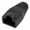 OSŁONA WTYKU RJ45 8P8C CZARNA GUMOWA BOOT LAN ETHERNET 10 SZTUK