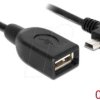 83356 USB mini plug, angled > USB 2.0 A socket, OTG 50 cm