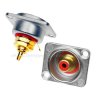 Gniazdo RCA do chassis Gold Silver Neutrik czerwony