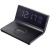 Sygonix SY-5459860 Electronic Alarm clock Qi charger Black matt 2 alarms