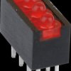 RTZ2040R 4-fold LED array, red, Ø 2mm, upright