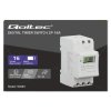 Qoltec Elektroniczny programator czasowy TIMER na szynę DIN z wbudowaną baterią Haromonogram 7 dni 16 programów