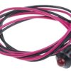 Lampka kontrolna do montażu panelowego 6V dc, czerwona 8mm LED Czarny Wyprowadzenia RS PRO