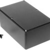 Aluminum die cast enclosure, (L x W x H) 188 x 120 x 82 mm, black (RAL 9005), IP54, 1590EBK