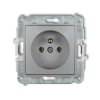 MINI Mechanizm gniazda pojedynczego z uziemieniem 2P+Z (bez przesłon torów prądowych) srebrny metalik 7MGP-1z