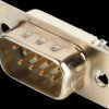 105-09-1-3-0 D-SUB plug, 9-pin, stamped contacts, gold plated