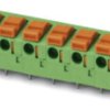PCB terminal, 2 pole, pitch 7.62 mm, AWG 24-16, 17.5 A, spring-clamp connection, green, 1700758