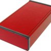 Aluminum enclosure, (L x W x H) 220 x 125 x 52 mm, red, IP54, 1455Q2201RD