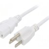 SN22-3/18/1.8WH Kabel: 3x18AWG, IEC C13 żeński,NEMA 5-15 (B) wtyk, 1,8m