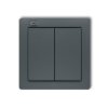 DECO Nadajnik 2-klawiszowy 4-kanałowy do systemu Exta Free grafitowy mat 28DEF-2 KARLIK