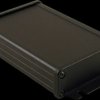 Aluminum enclosure, (L x W x H) 120 x 84 x 28 mm, black (RAL 9005), IP65, 1457J1202BK